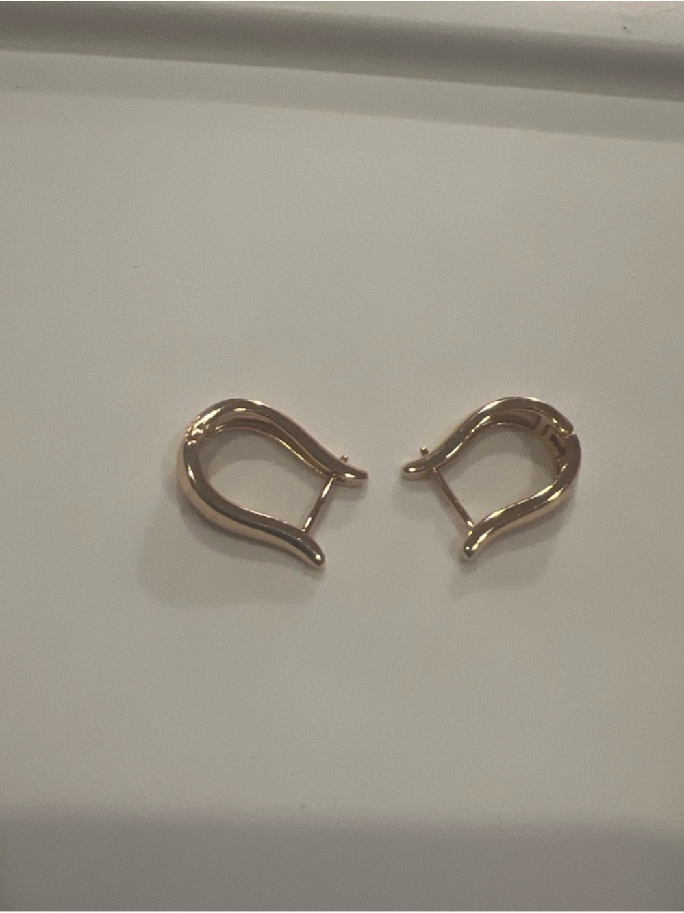 Gold-Tone Curved Hoop Earrings - Women Jewelry